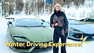 Drifting on Ice?! Winter Driving Experience - Maudy Ayunda
