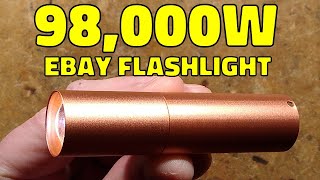 eBay 98kW LED flashlight (slightly exaggerated) with schematic