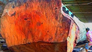 Sawing the Largest Wood in the World is Very Dangerous || Sawmill