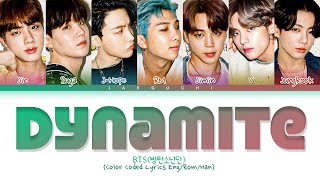 BTS Dynamite Lyrics (Color Coded Lyrics)