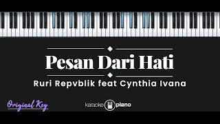 Pesan Dari Hati -  Ruri Repvblik feat Cynthia Ivana (KARAOKE PIANO - ORIGINAL KEY)
