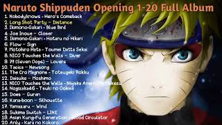 Naruto shippuden Full Album opening 1-20