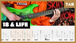 Skid Row - 18 and Life - Guitar Tab | Lesson | Cover | Tutorial