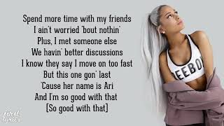 Ariana Grande - Thank U Next - Lyrics