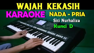 WAJAH KEKASIH - Siti Nurhaliza | KARAOKE Nada Pria, HD