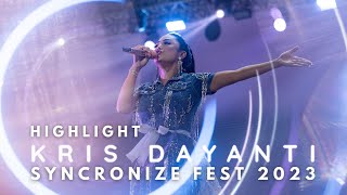 Highlight Kris Dayanti di panggung Syncronize Fest 2023