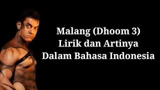 Malang (Dhoom 3) Lirik dan Artinya (Dalam Bahasa Indonesia)