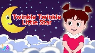 Bernyanyi Bahasa Inggris Twinkle Twinkle Little Star | 123 English For Kids | Kartun Anak Channel