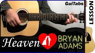 How to play HEAVEN 💑 - Bryan Adams / GUITAR Lesson 🎸 / GuiTabs #148
