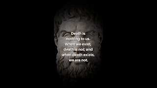DEATH IS NOTHING TO US - MEMENTO MORI - #epicurus #shorts