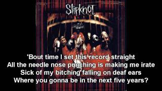 Spit It Out / Slipknot / Slipknot (Lyrics HD)