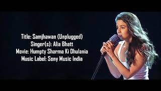 Samjhawan ki - (Alia Bhatt) Lyrical
