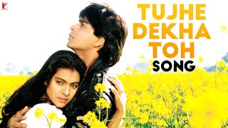 Tujhe Dekha Toh Song | Dilwale Dulhania Le Jayenge | Shah Rukh Khan, Kajol | Kumar Sanu, Lata | DDLJ