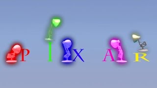Five Heart Beat Color Blink Luxo Lamps Spoof Pixar Logo