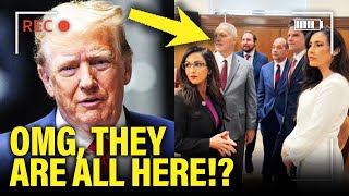 VERY SCARED Trump ARRIVES at Trial PANICKING with Team