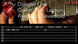 Danger Line Guitar Solo Lesson - Avenged Sevenfold (with tabs)