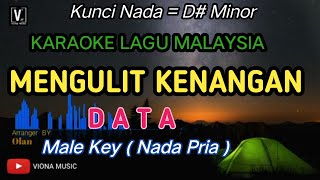 Data - Mengulit kenangan [ karaoke ] lower key | nada pria