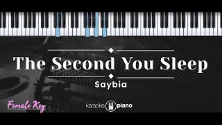 The Second You Sleep – Saybia (KARAOKE PIANO - FEMALE KEY)