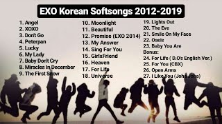 E.X.O (엑소) Korean Softsongs Playlist 2012-2019