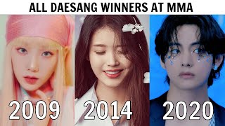 ALL DAESANG WINNERS AT THE MELON MUSIC AWARDS | 2009-2020