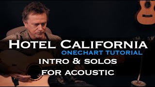 Hotel California Eagles intro and solo full acoustic breakdown and tab