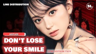 KEP1ER " DON'T LOSE YOUR SMILE" line distribution