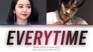 Punch (펀치) & CHEN (첸) - "Everytime (Descendants Of The Sun OST)" (Color Coded Lyrics Eng/Rom/Han/가사)