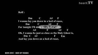 Bon Jovi - Bed Of Roses Lyrics w/ Chords