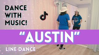 Beginner Line Dancing! 🩷 "AUSTIN" by Dasha (with music) 🩷 Trending Line Dance