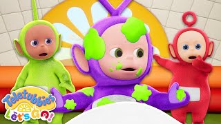 Tiddlytubbies OH NO What's Wrong With TINKY WINKY? Tinky Winky Turns GREEN Teletubbies Let's Go NEW