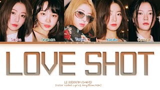 LE SSERAFIM Love Shot (original: EXO) Lyrics (Color Coded Lyrics)
