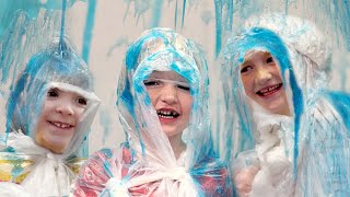 MY KiDS GOT SLiMED!!  New York City with Adley Niko & Navey! Blue Slime! Big Pizza! a Best Day Ever!
