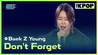 Baek Z Young, Don't Forget [One K Concert 2019]