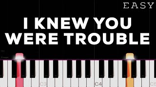 Taylor Swift - I Knew You Were Trouble | EASY Piano Tutorial