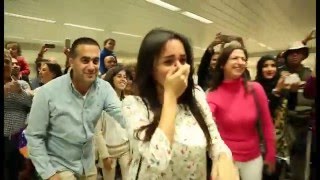 Bruno Mars Marry You Flash Mob Proposal Jacob and Eliane - Beirut Rafic Hariri International Airport
